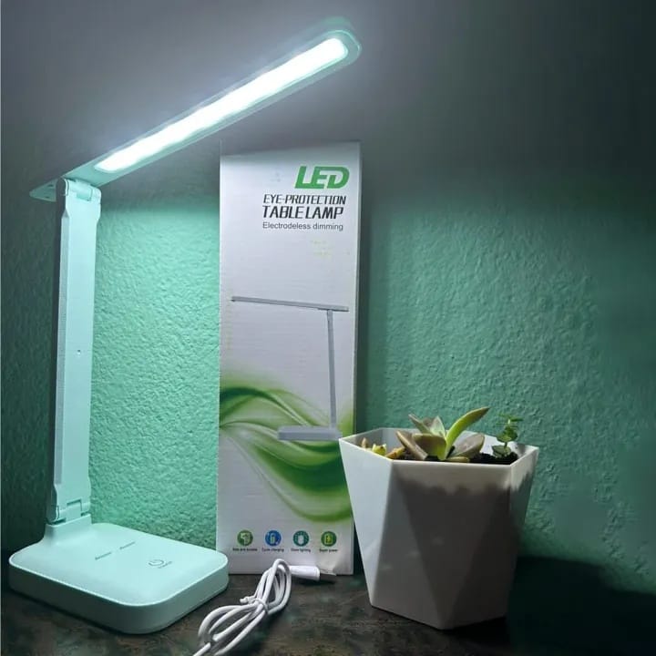 USB Rechargable Foldable LED Desk Lamp With 3 Color Light - image 2