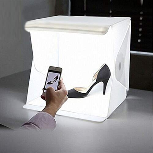 30cm X 30cm LED Folding Lightbox Photo Studio LED Desktop Studio Portable Photography Lightbox Back round 2 Colours Black and White - image 2