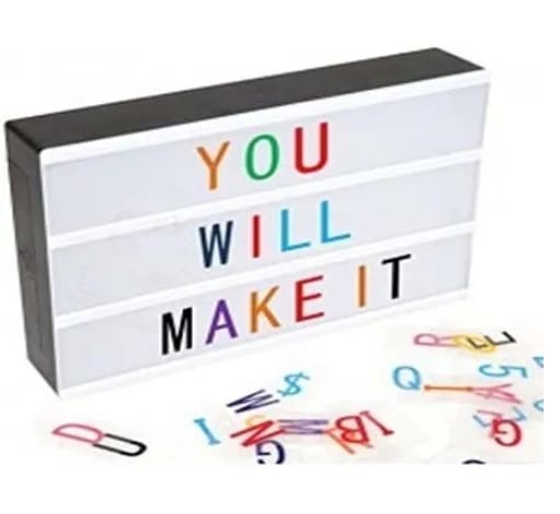LED Light Up Box Cinematic Message Board Cinema Letters Numbers DIY - image 1