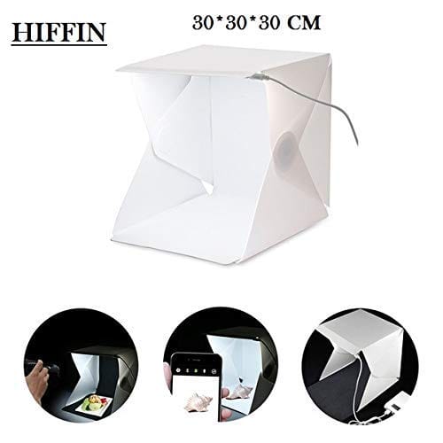 30cm X 30cm LED Folding Lightbox Photo Studio LED Desktop Studio Portable Photography Lightbox Back round 2 Colours Black and White - image 1