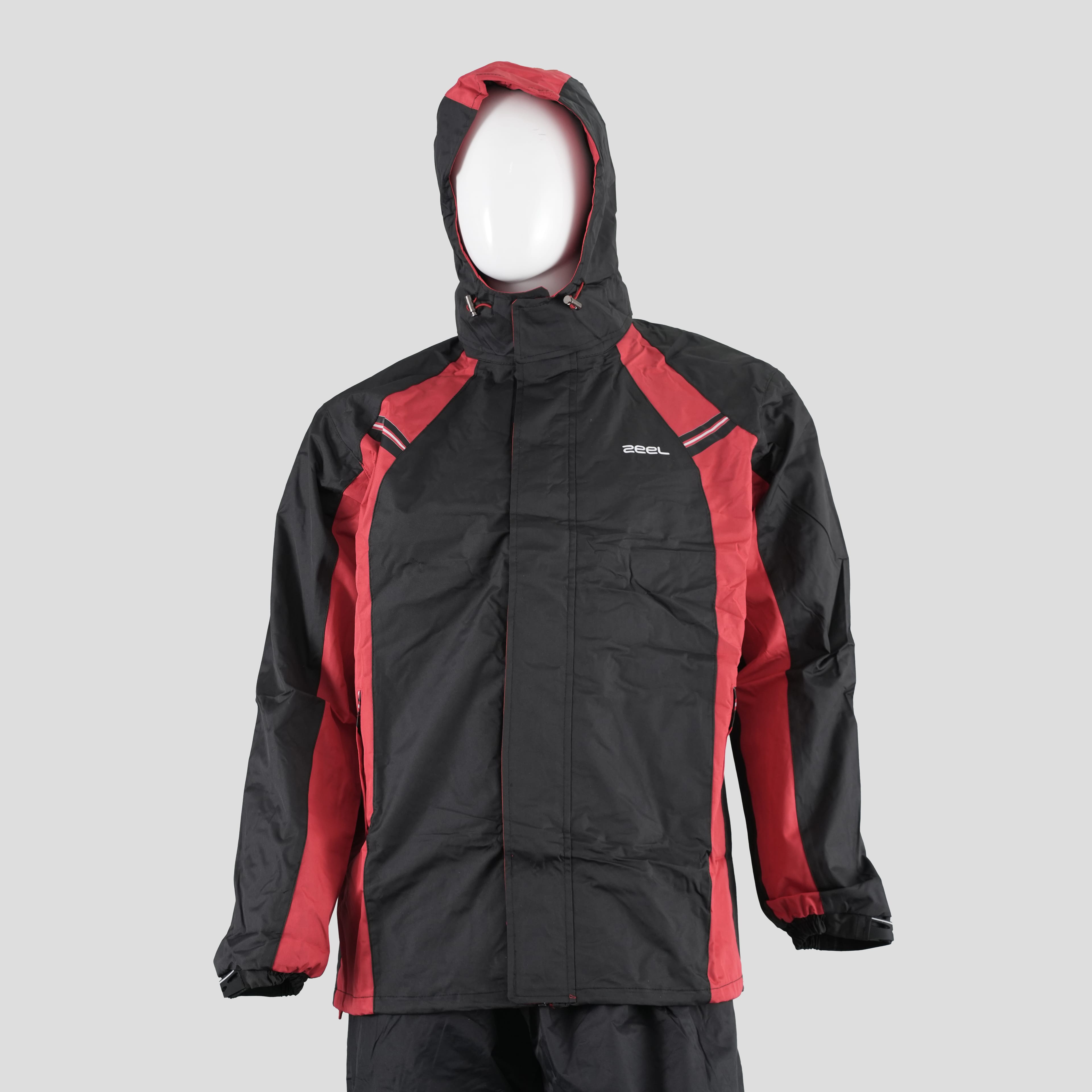 Durable Waterproof Black Rain Wear Coat Men'S Rain Jacket Trouser Rain Suit Raincoat For Motorcycle - image 1