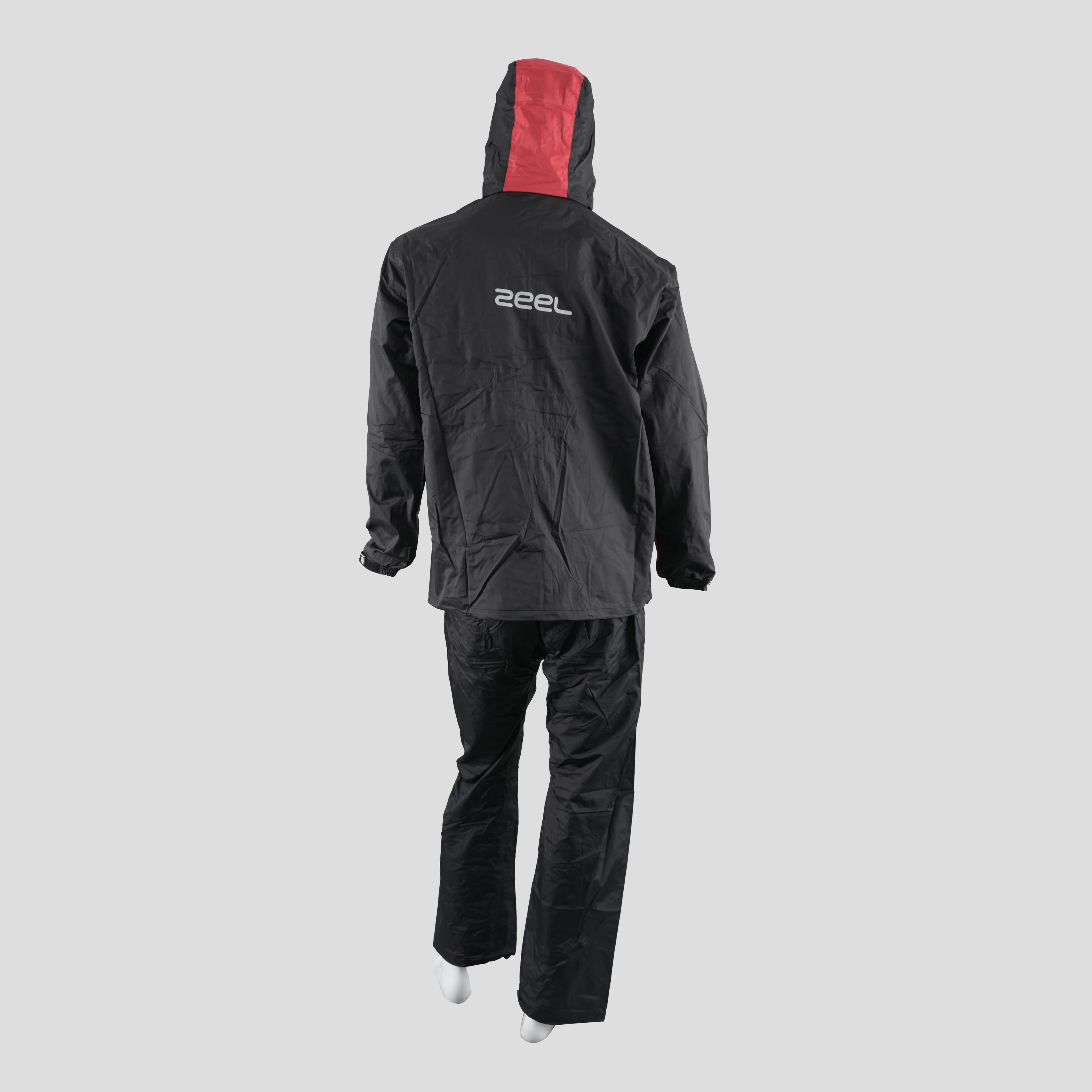 Durable Waterproof Black Rain Wear Coat Men'S Rain Jacket Trouser Rain Suit Raincoat For Motorcycle - image 5