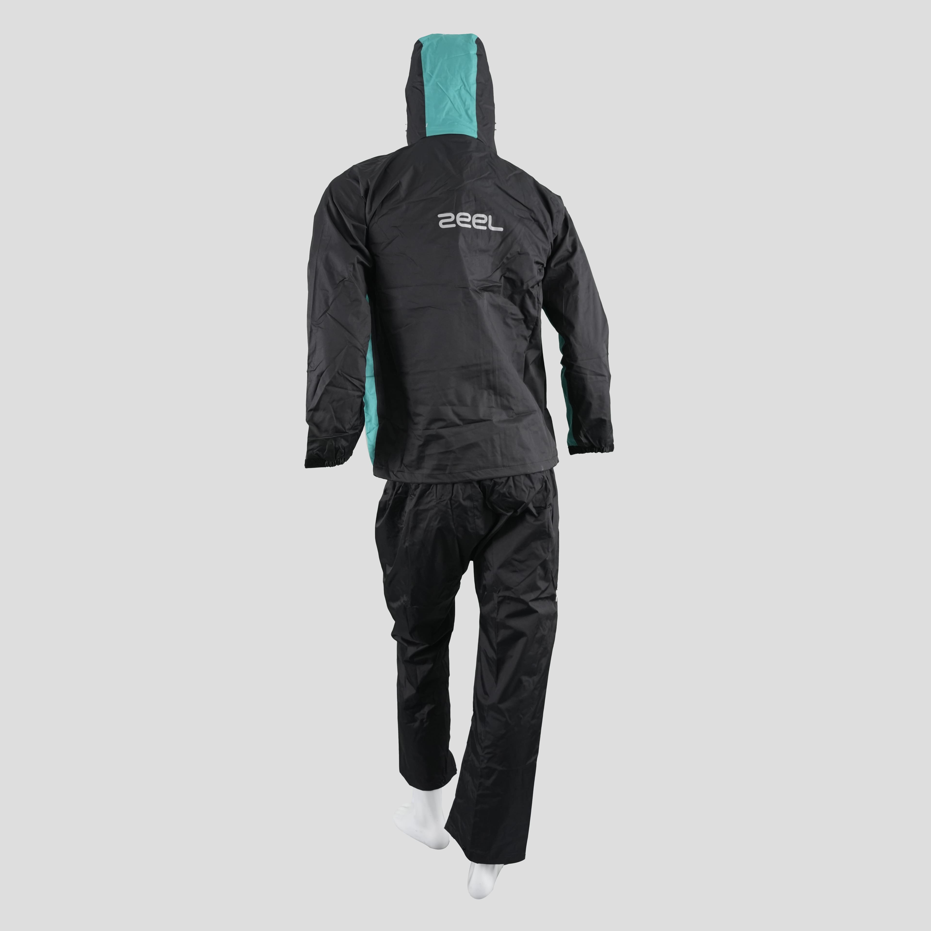 Green Durable Waterproof Black Rain Wear Coat Men'S Rain Jacket Trouser Rain Suit Raincoat For Motorcycle - image 5