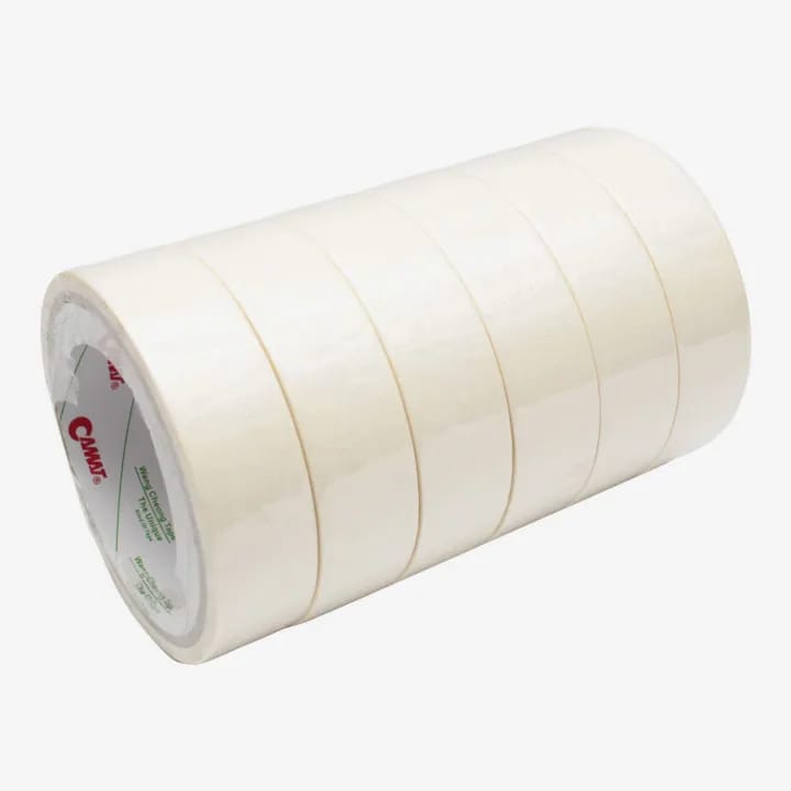 White Color Camat 1/2" Masking Tape Pack Of 6 - image 3