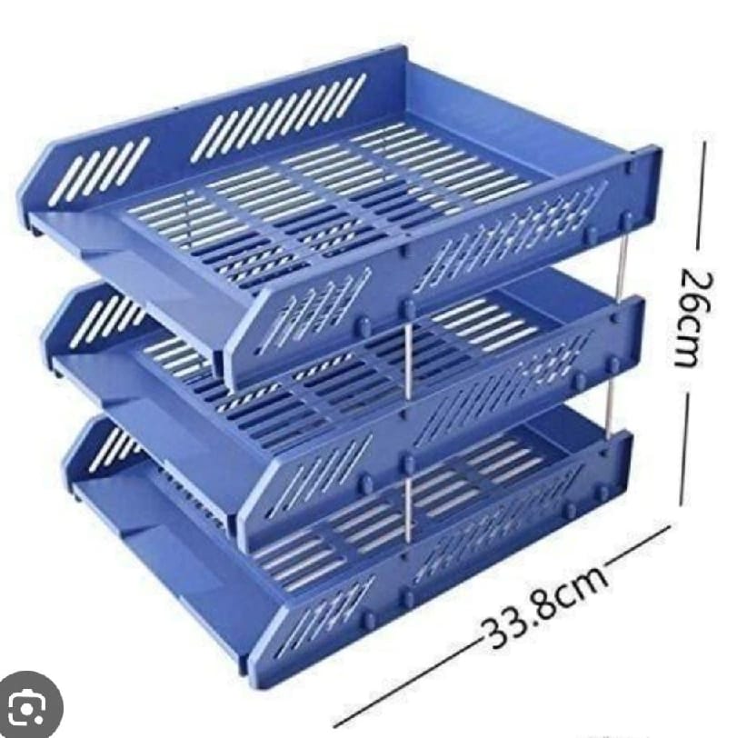 Comix 3 layer Desktop Plastic File Tray - image 2