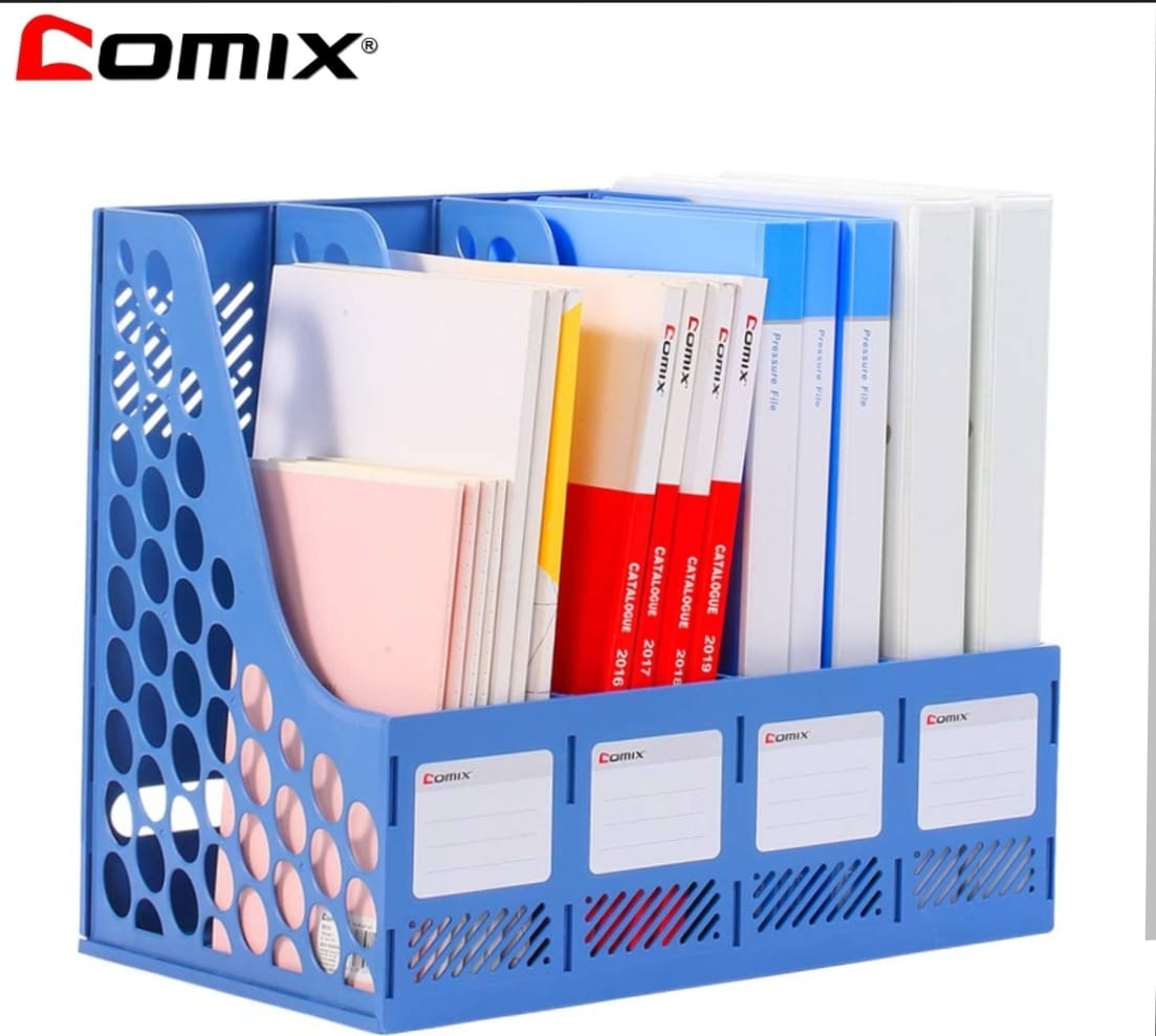 Comix Magazine File Book Holder Desktop Organizer Large-4 Multi Colors - image 1