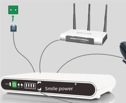 Smile Power + POE-530P Mini DC Ups Router Backup WIth Multifunction Network And 8800mAH - image 1