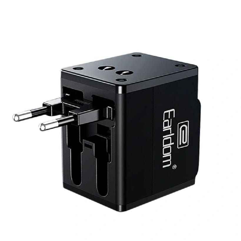 Earldom ES-LC10 Universal Travel Adapter With Dual USB Charging Ports