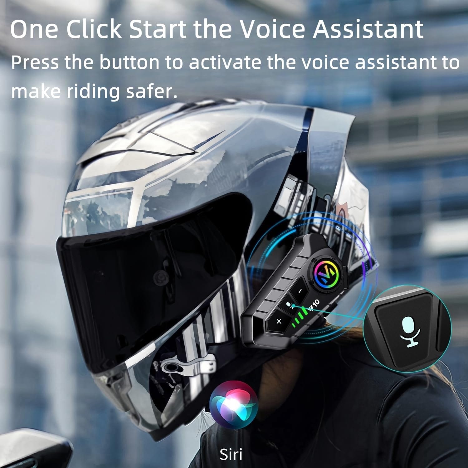 Y10 helmet Bluetooth headset - image 1