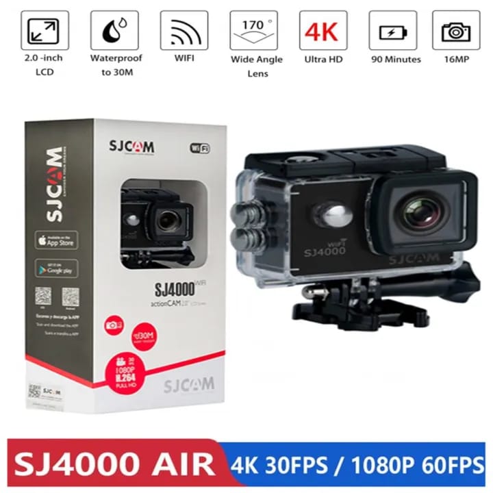 SJ Cam SJ4000 Air 4K Go Pro Action Camera Motovlog - image 2