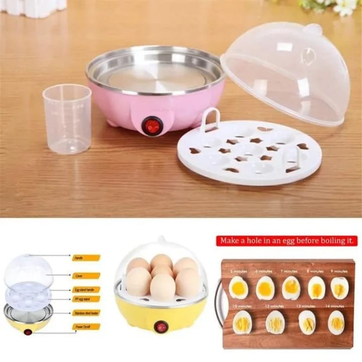 Electric 7 Egg Boiler Egg Cooker Steamer, Poacher Pan Kitchen Cooking Tools Utensil - image 4