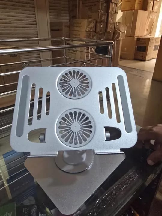 Laptop Stand metal body 360 rotaing Portable - image 2