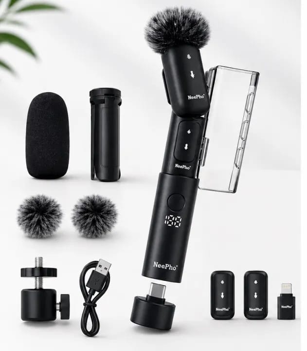 NeePho NP63 Portable Wireless Lavalier Microphone with Charging Case | Sulav - image 2
