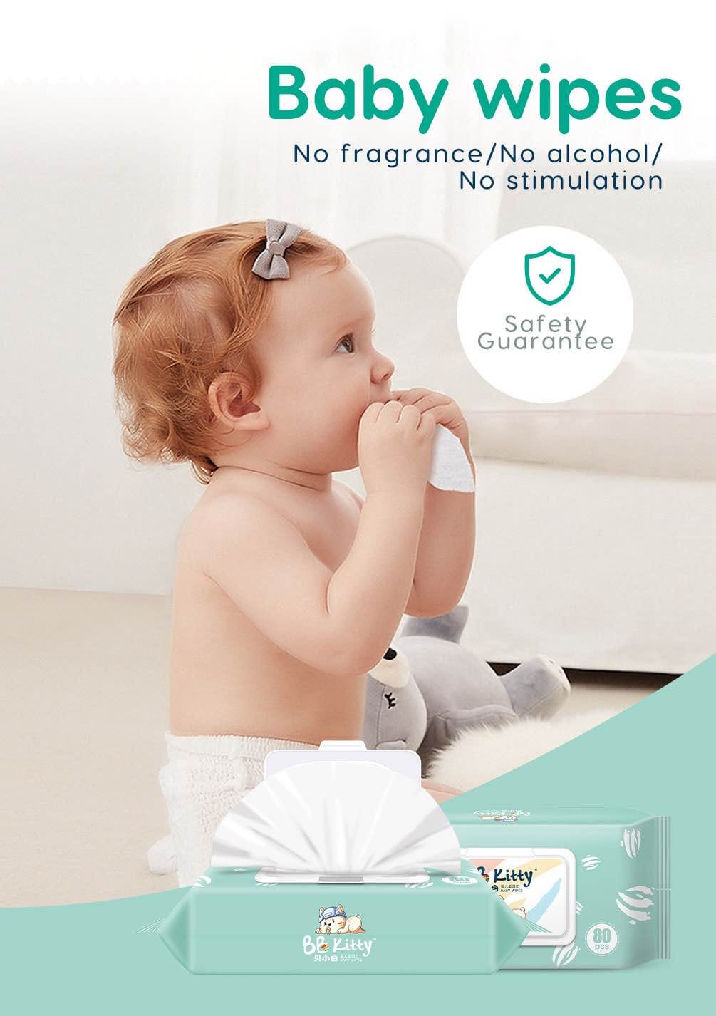 Bb Kitty Premium Baby Wet Wipes Pack Of 4 - Total 320 Pcs - image 2