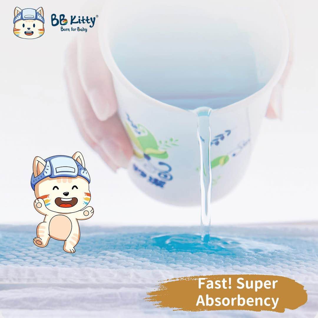 BB Kitty Ultra Absorptive M Size 52 Pcs – Baby Diapers Medium Pants - image 5