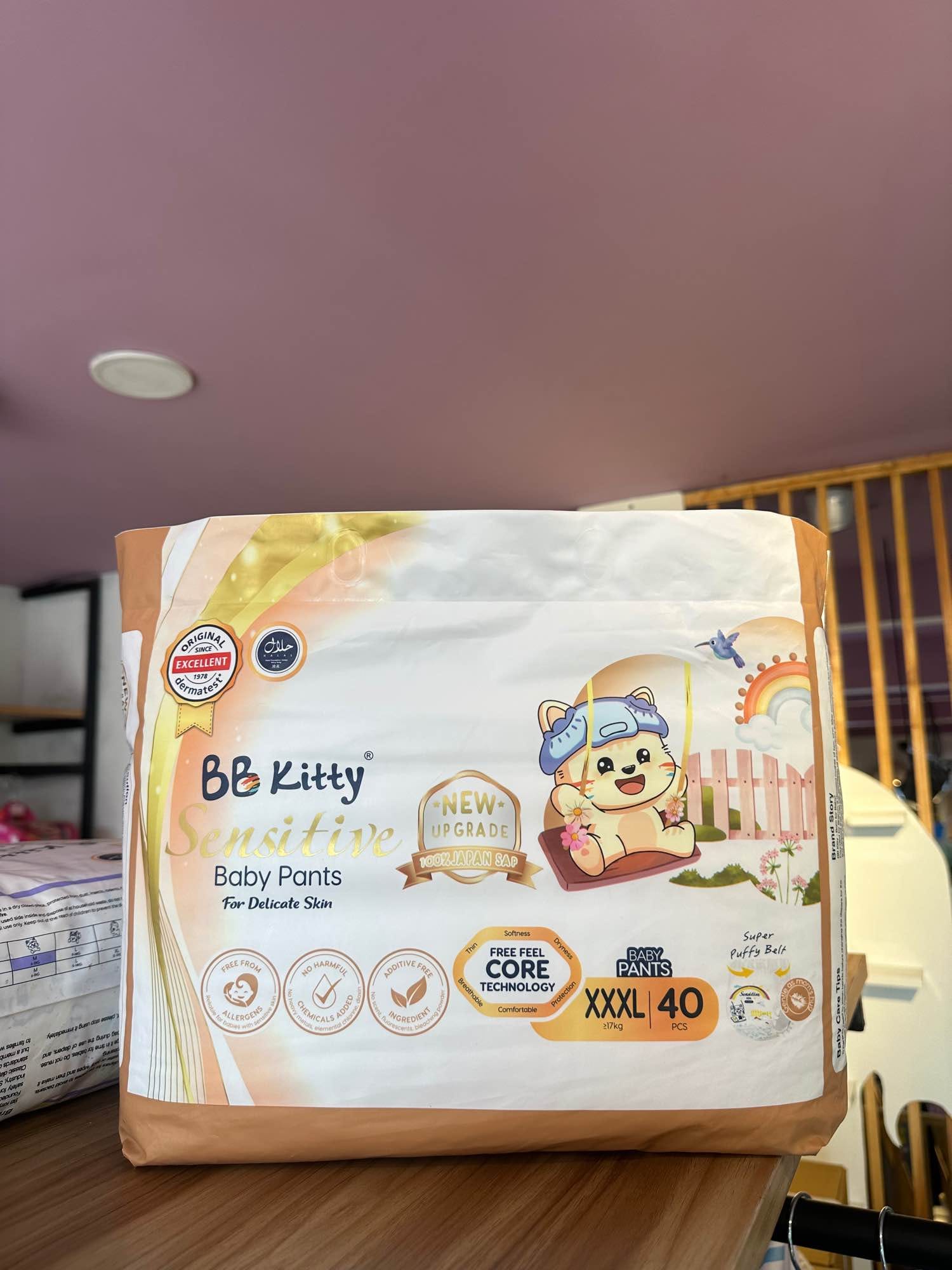 BB Kitty Ultra Absorptive 3xl Size Pant Style Baby Diapers - 17 Kgs Plus (Pull Ups) - image 2