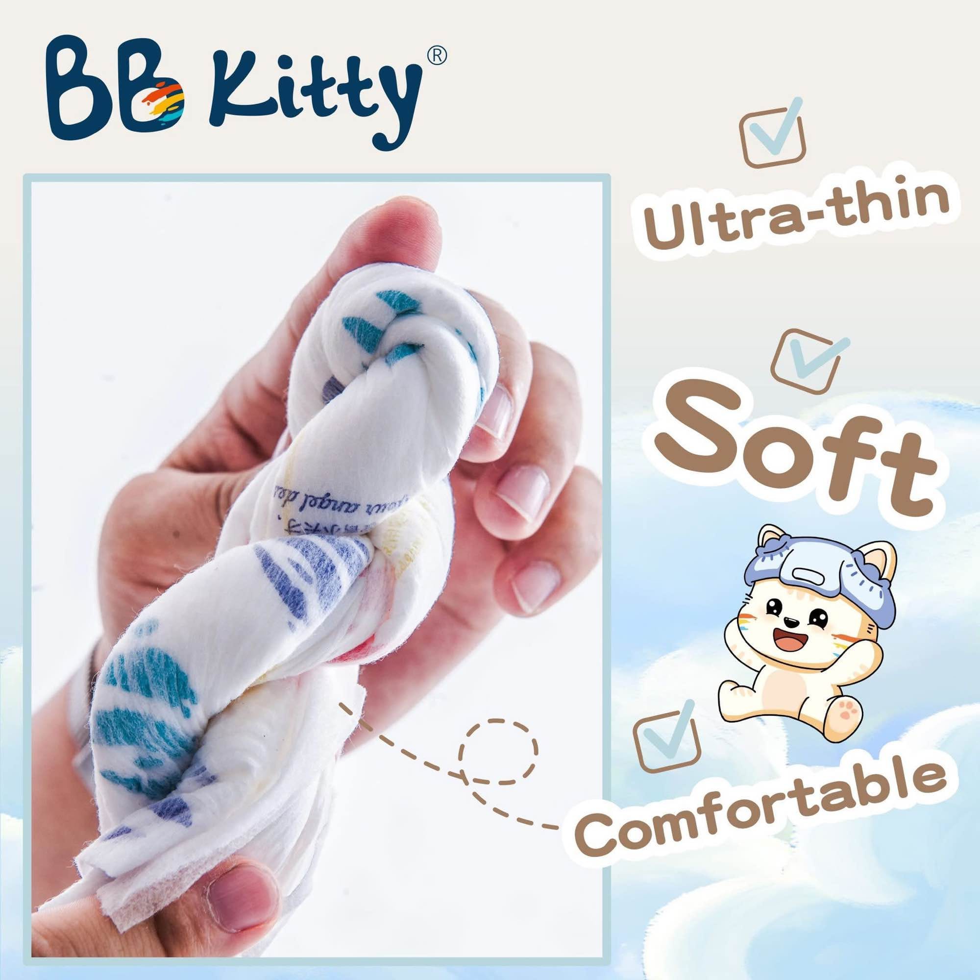 BB Kitty Ultra Absorptive NB Newborn Size (32 Pcs) – 0-1M Baby Diapers Magic Taped - image 3
