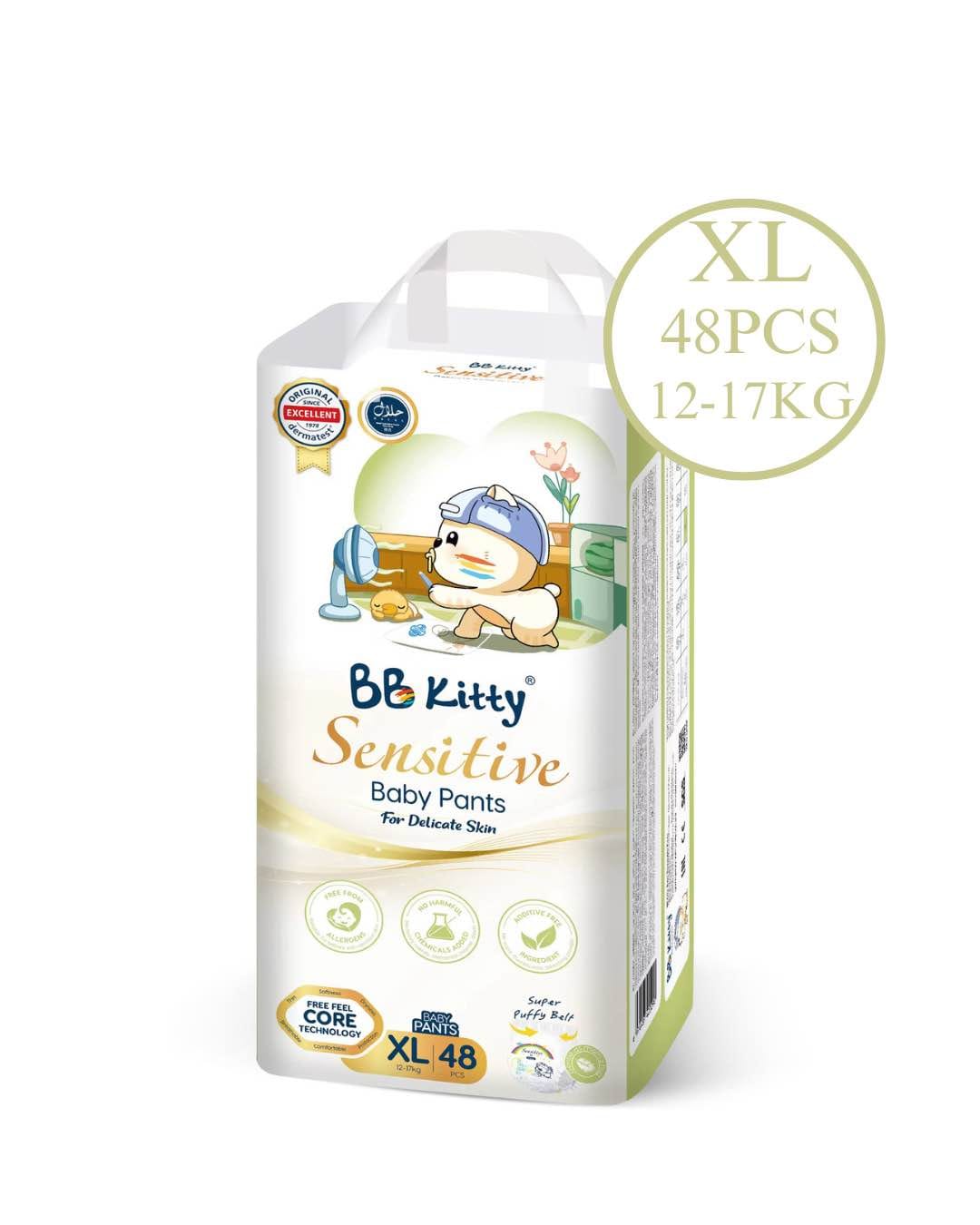 BB Kitty Ultra Absorptive XL Size 48 Pcs – Pull-Up Baby Diapers (2-3 Years, 12-17kg) Pant Style - image 1