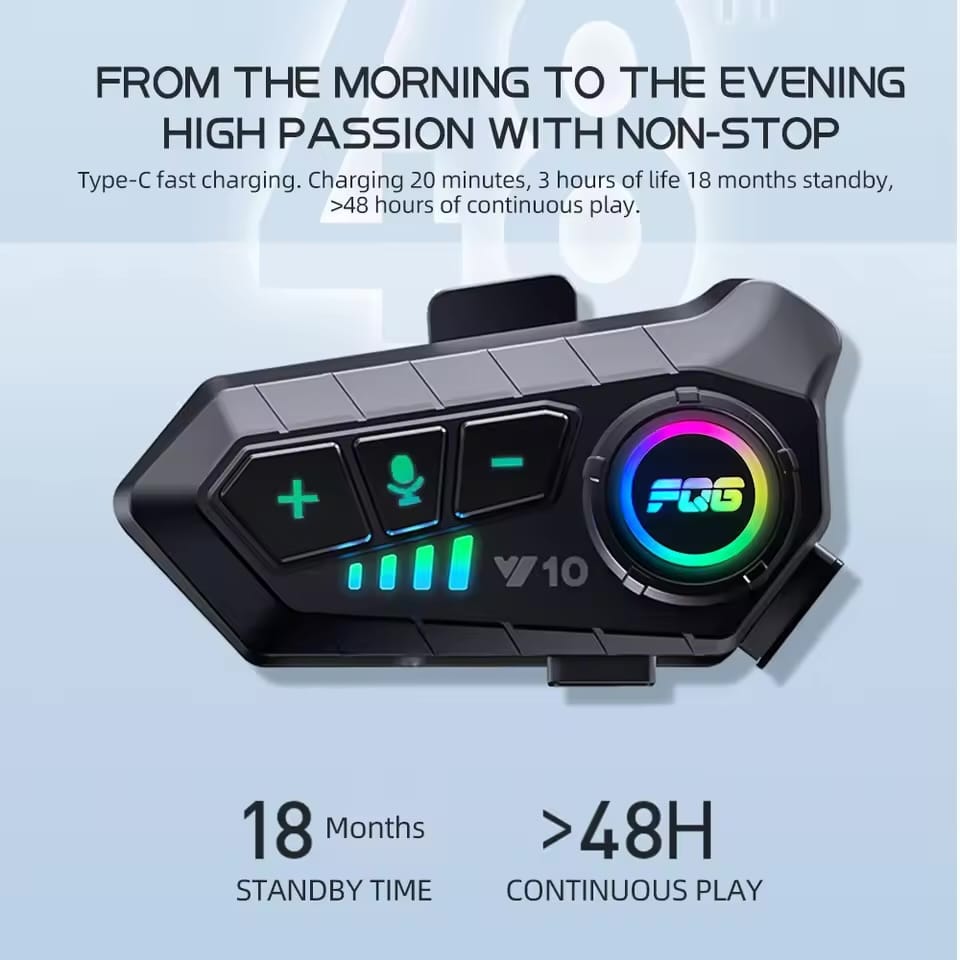 Bluetooth 5.3 Helmet Headset Wireless Hands-Free Call Phone Kit Motorcycle Waterproof Earphone MP3 Music Player Speaker For Bike - image 4