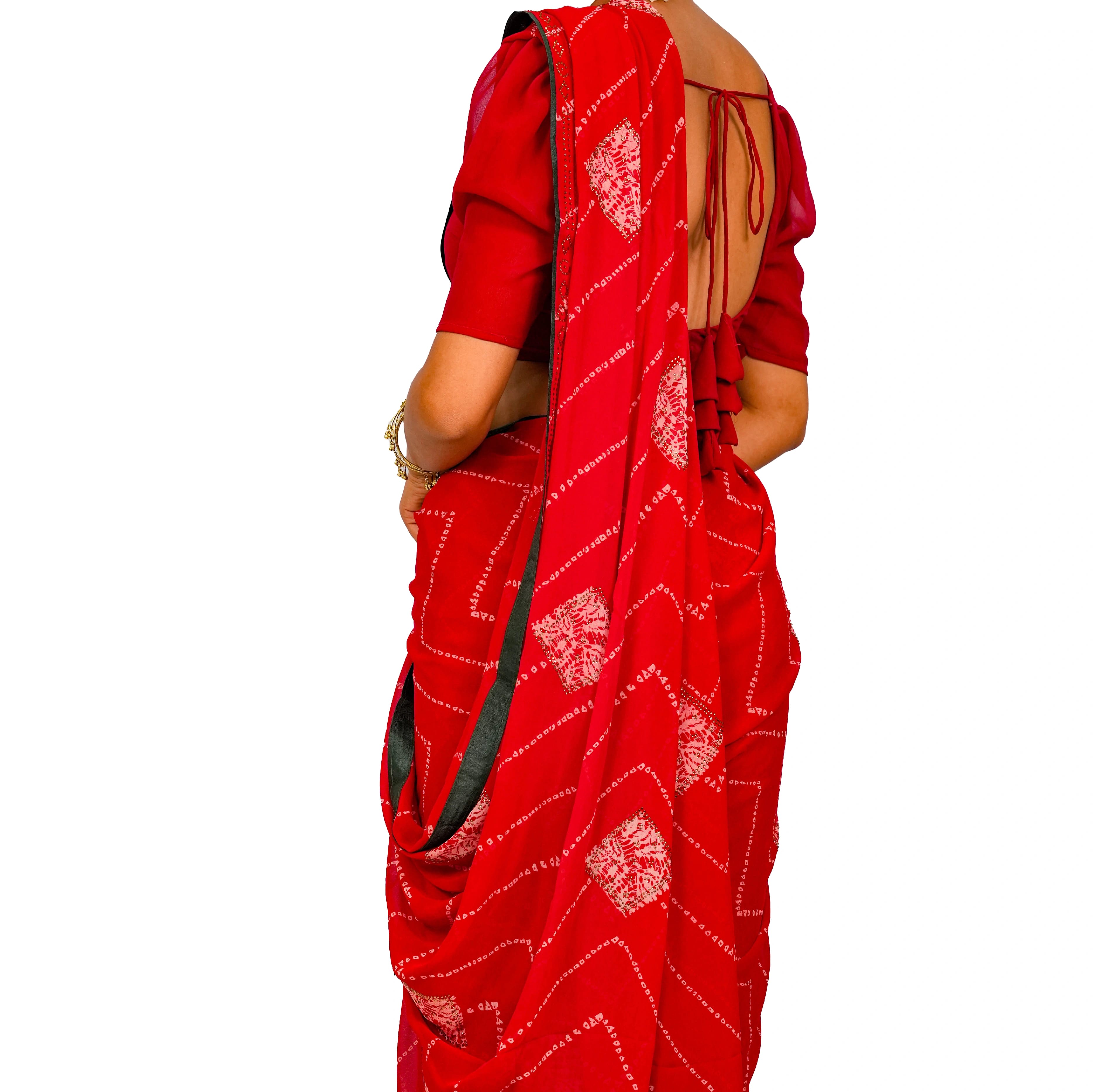 Chunari Print Saree - image 2