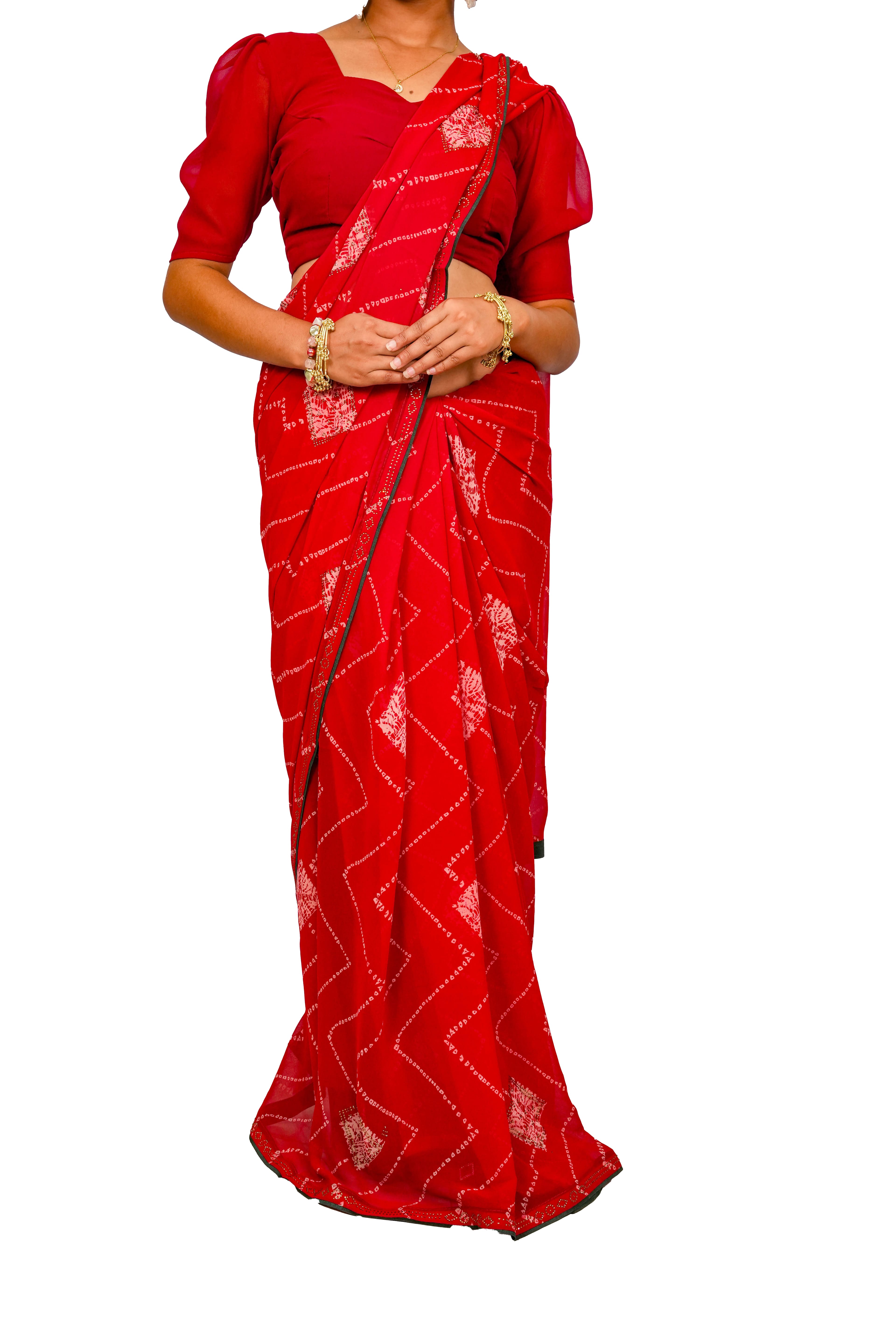 Chunari Print Saree - image 1