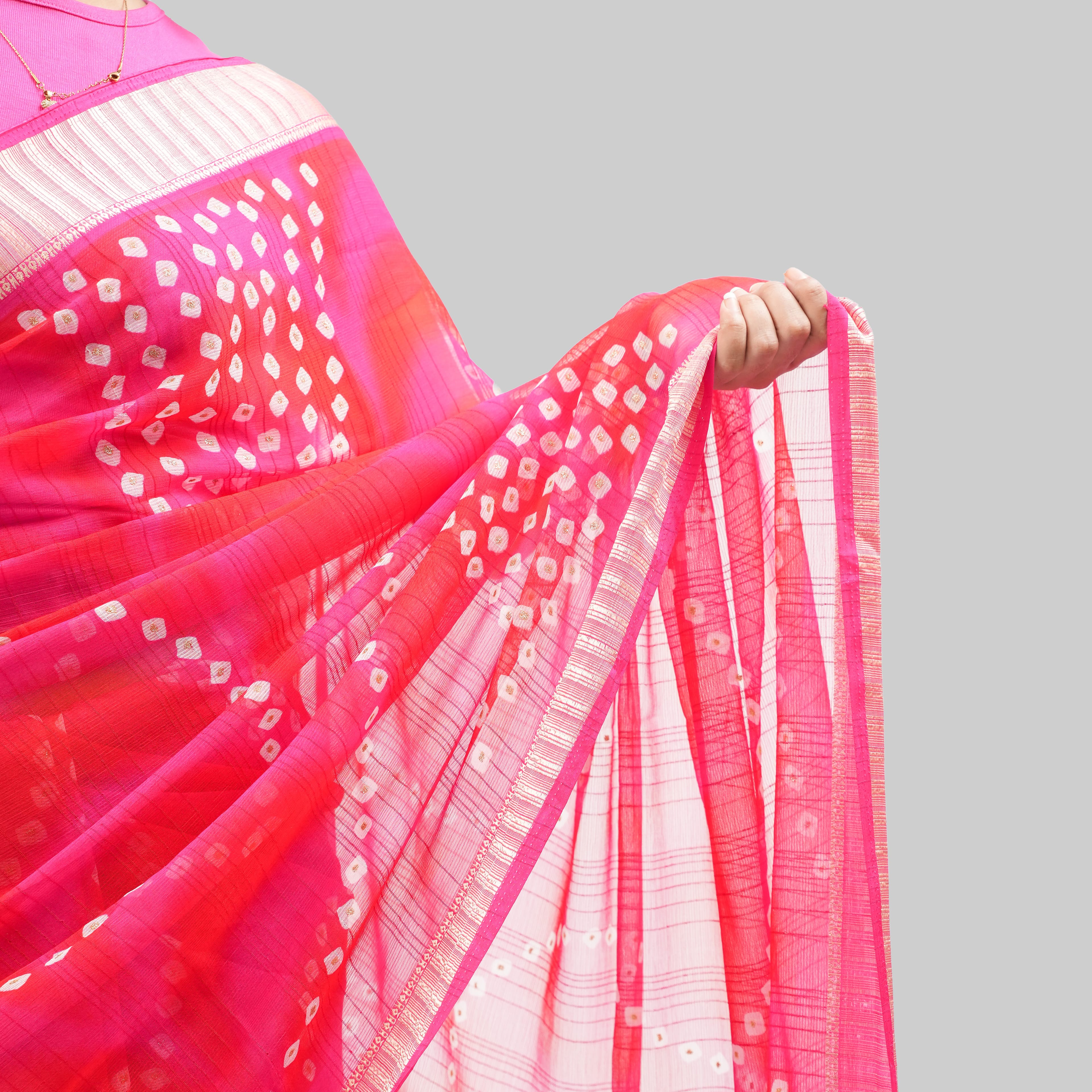Chunari Print Saree - image 2