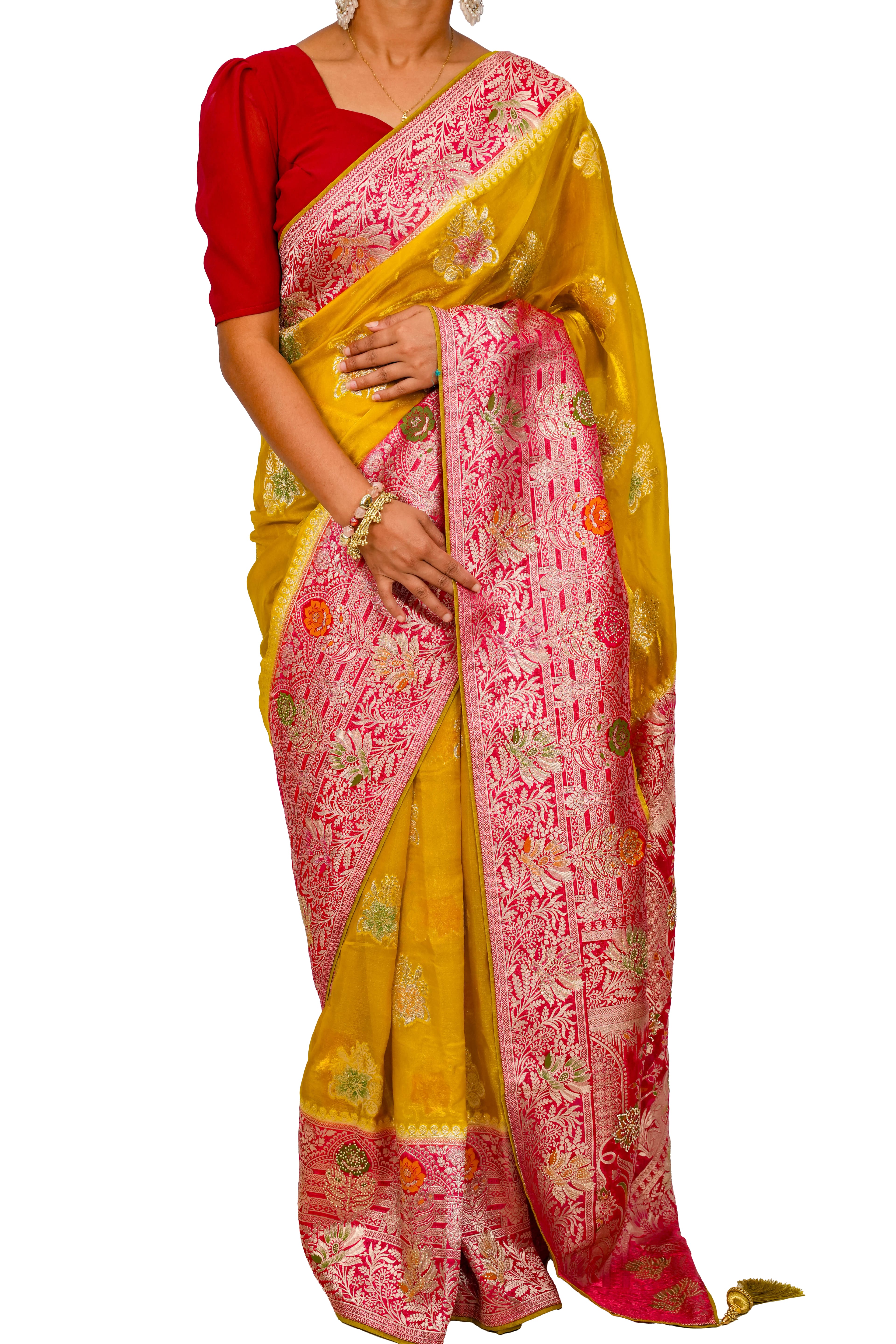Fendy Silk Saree(Yellow) - image 1