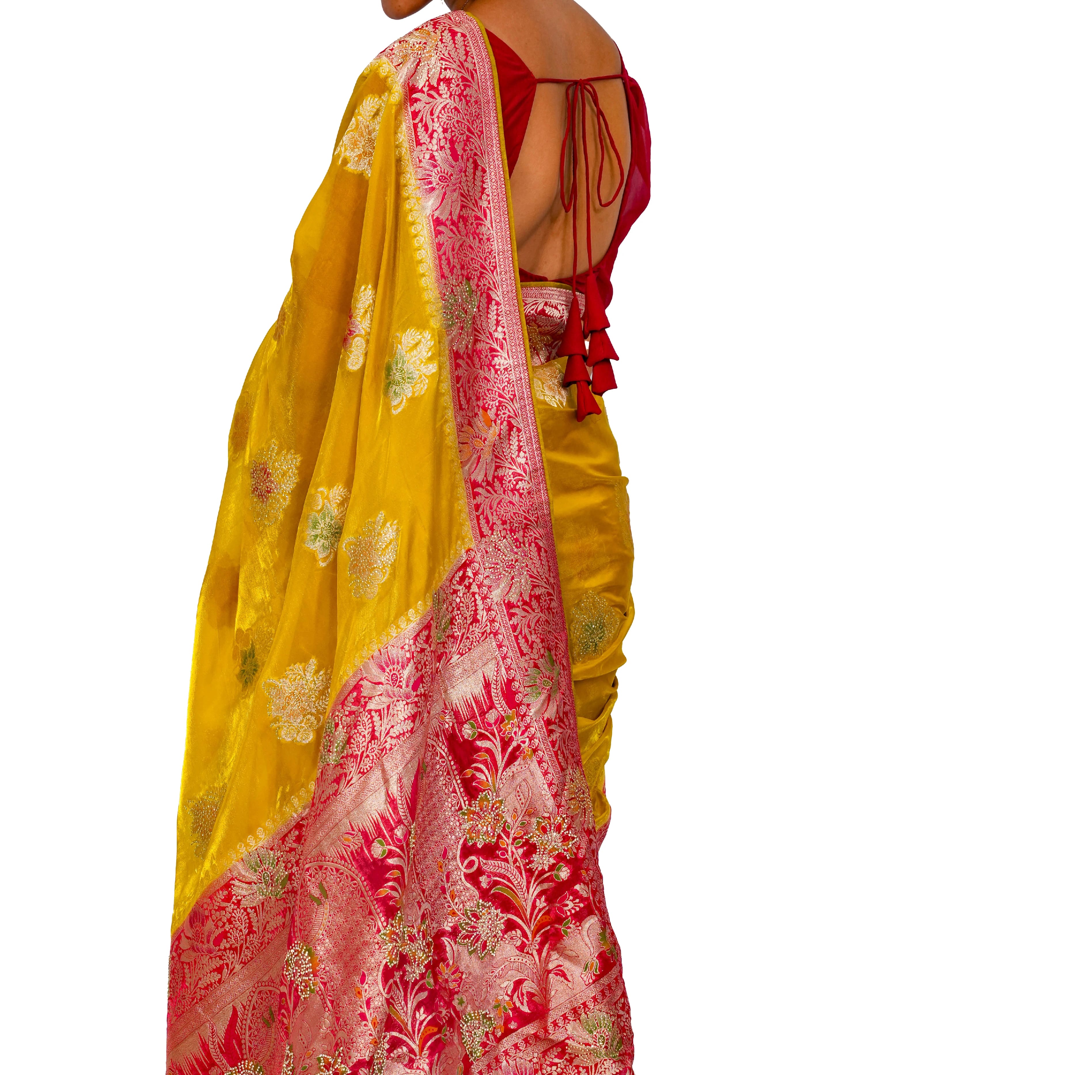 Fendy Silk Saree(Yellow) - image 2