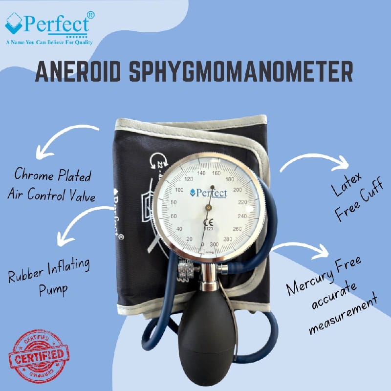 Perfect Aneroid Sphygmomanometer Premium Blood Pressure Ultra With 2 Years Warranty Big Dial Single Pipe - image 1
