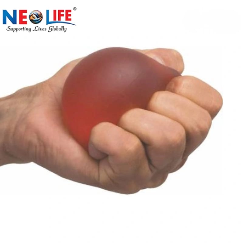 NEOLIFE Exercising Gel Ball (Hard And Soft) For Hand Exercise - Red