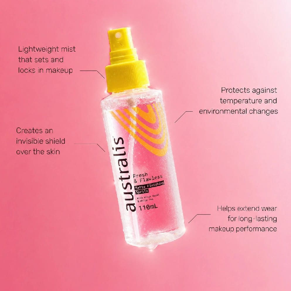 Australis Cosmetics Fresh & Flawless Matte Finish Setting Spray 110ml - image 3