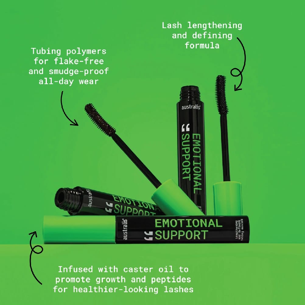 Australis Cosmetics Emotional Support Mascara - Black 8.5ml - image 3