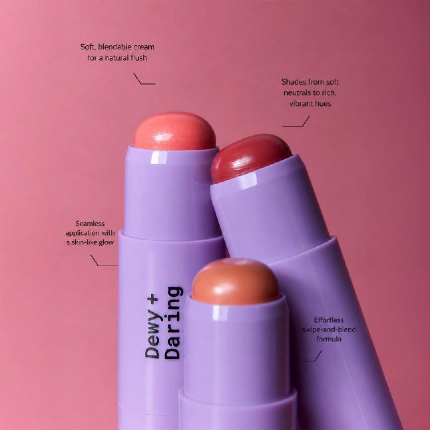 Australis Cosmetics Dewy + Daring Cream Blush - SIDE CHICK - image 2