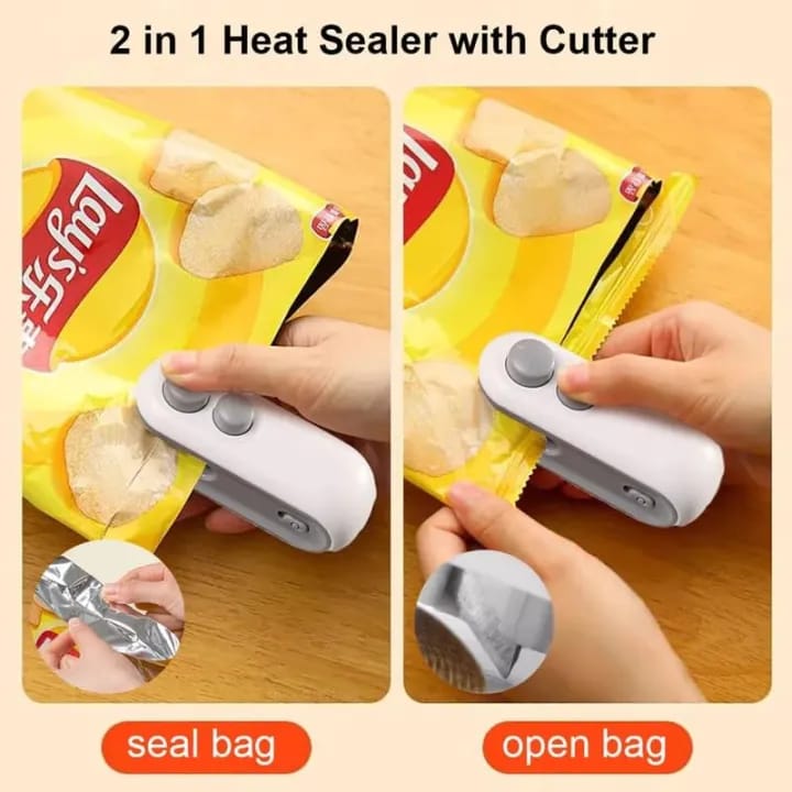 Rechargeable Plastic Bag Sealer with Cutter | Portable Heat Sealing Machine for Food Storage - image 3