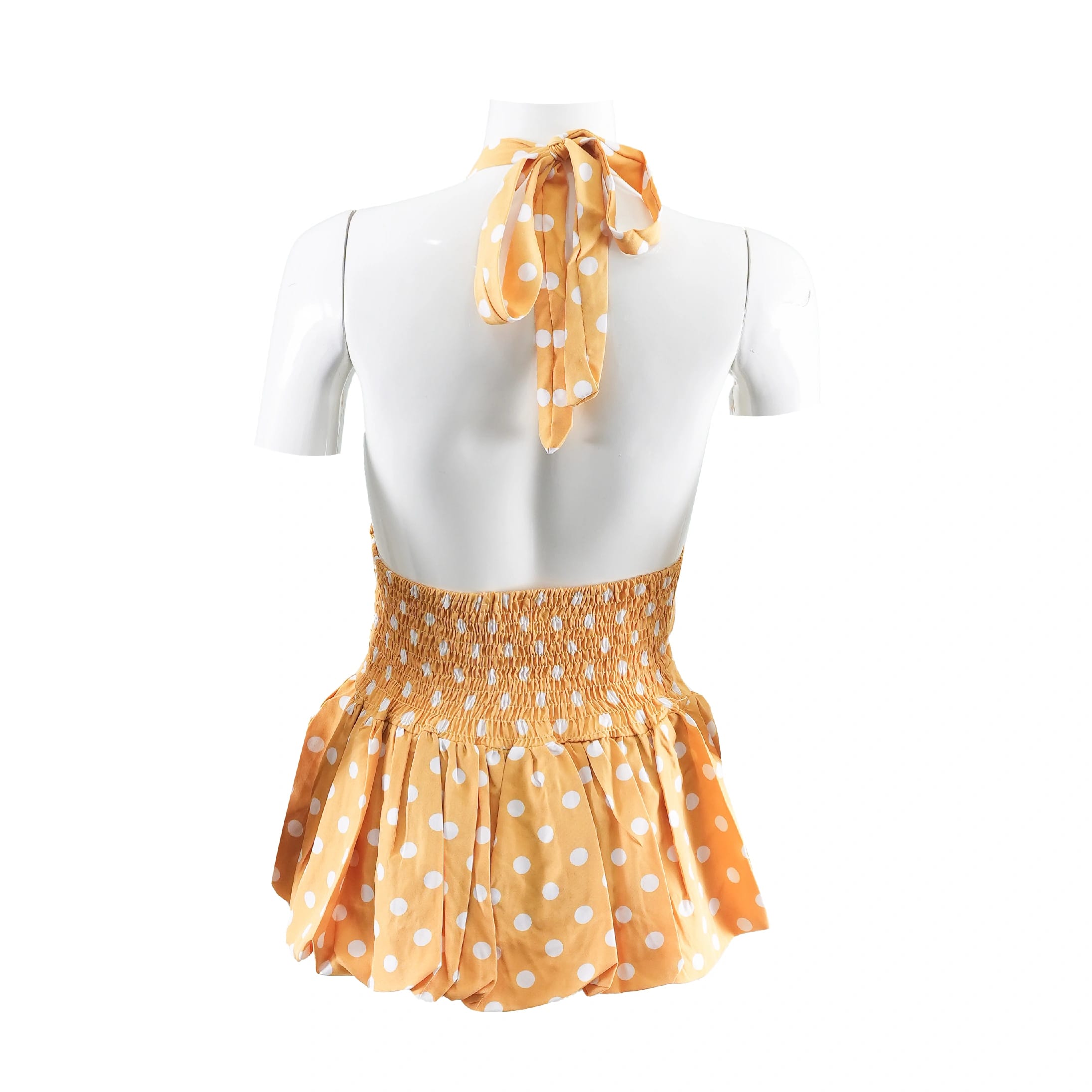 Polka Halter T-Shirt - Yellow Color - image 3
