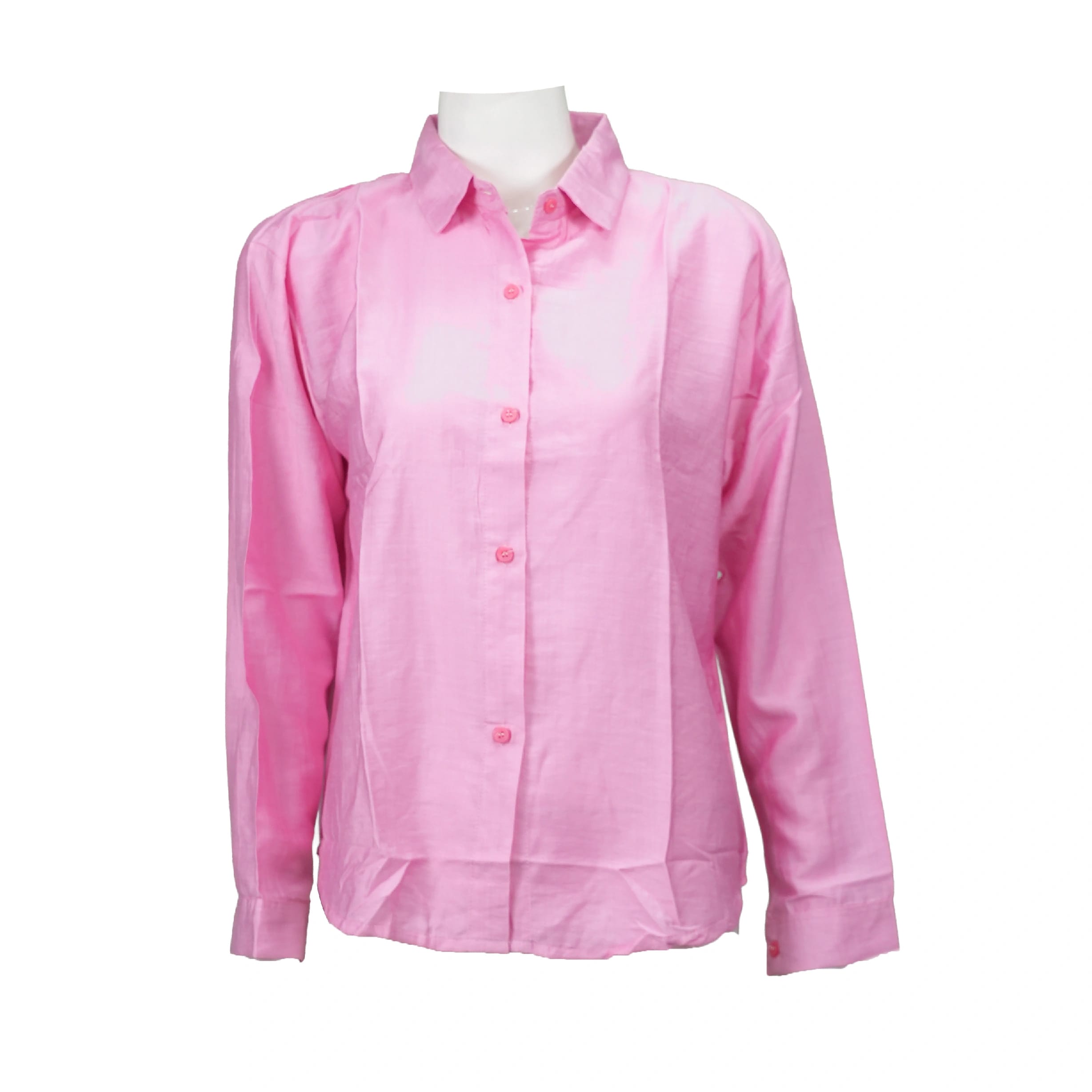 Thai Imported Georgette Long Shirt For Women (Light Pink) - image 1