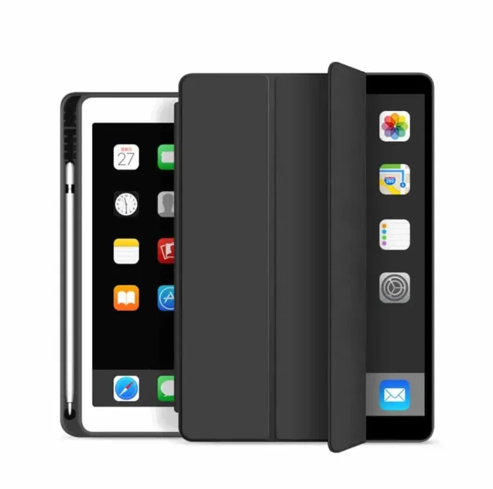 Case with Pencil Holder for 10.2-inch iPad 9th/ 8th/ 7th Generation - Soft TPU Back Cover for 10.2" iPad (2021/ 2020 / 2019 Model) - image 3