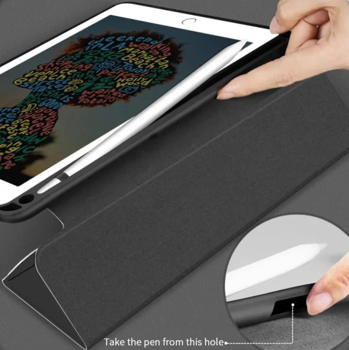 Case with Pencil Holder for 10.2-inch iPad 9th/ 8th/ 7th Generation - Soft TPU Back Cover for 10.2" iPad (2021/ 2020 / 2019 Model) - image 5