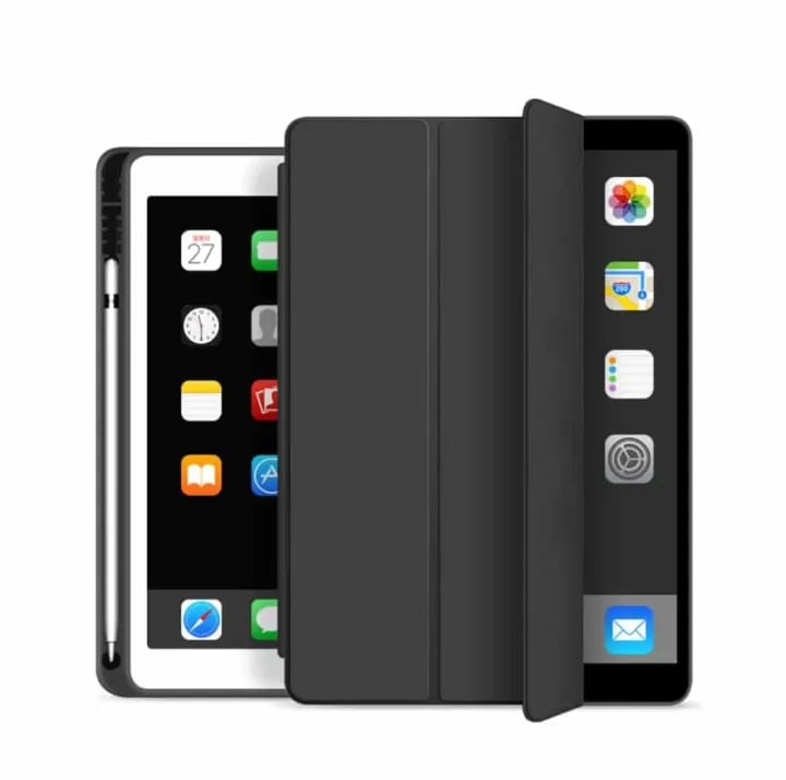 Case with Pencil Holder for 10.2-inch iPad 9th/ 8th/ 7th Generation - Soft TPU Back Cover for 10.2" iPad (2021/ 2020 / 2019 Model) - image 3