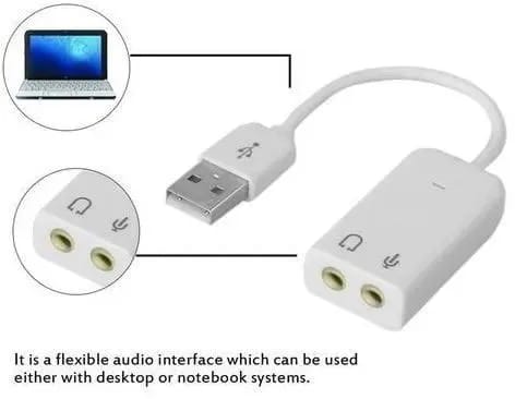 USB Sound Adapter 7.1 USB Sound Card Virtual 3D External USB Microphone USB Audio 3.5mm Jack For Laptop PC Earphone Notebook D1P3 - image 2