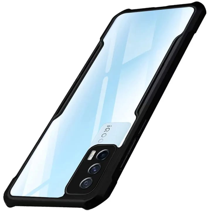 Bumper Case for IQOO 7 5G / Neo 5 | 360 Degree Protection |Protective Design | Transparent Back Cover (Black Bumper) - image 2