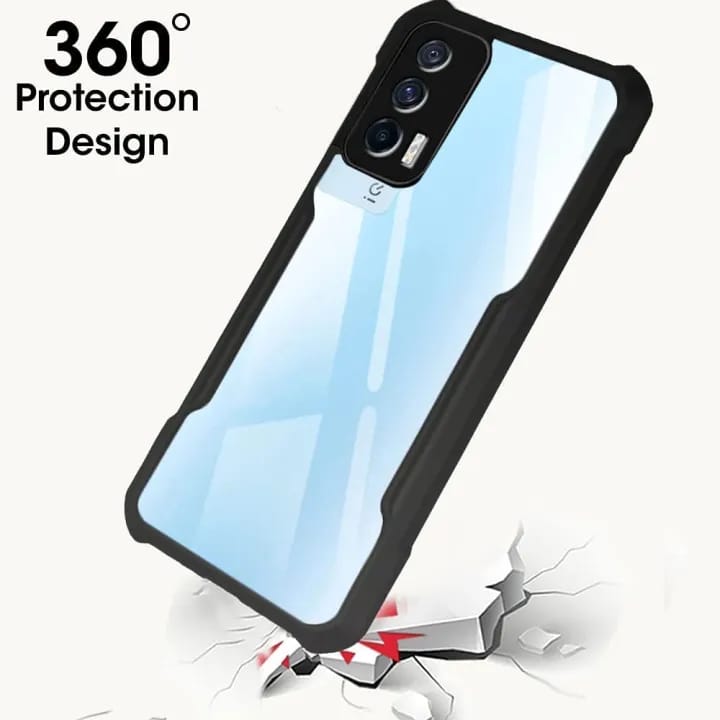 Bumper Case for IQOO 7 5G / Neo 5 | 360 Degree Protection |Protective Design | Transparent Back Cover (Black Bumper) - image 3