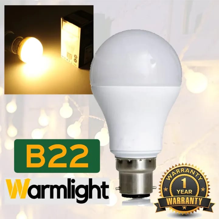 3W 5W 7W 12W 15W - Warm Light LED Bulb - Beam Angle-270 E22 3 5 7 12 15 watt - 1 Year Warranty - image 1