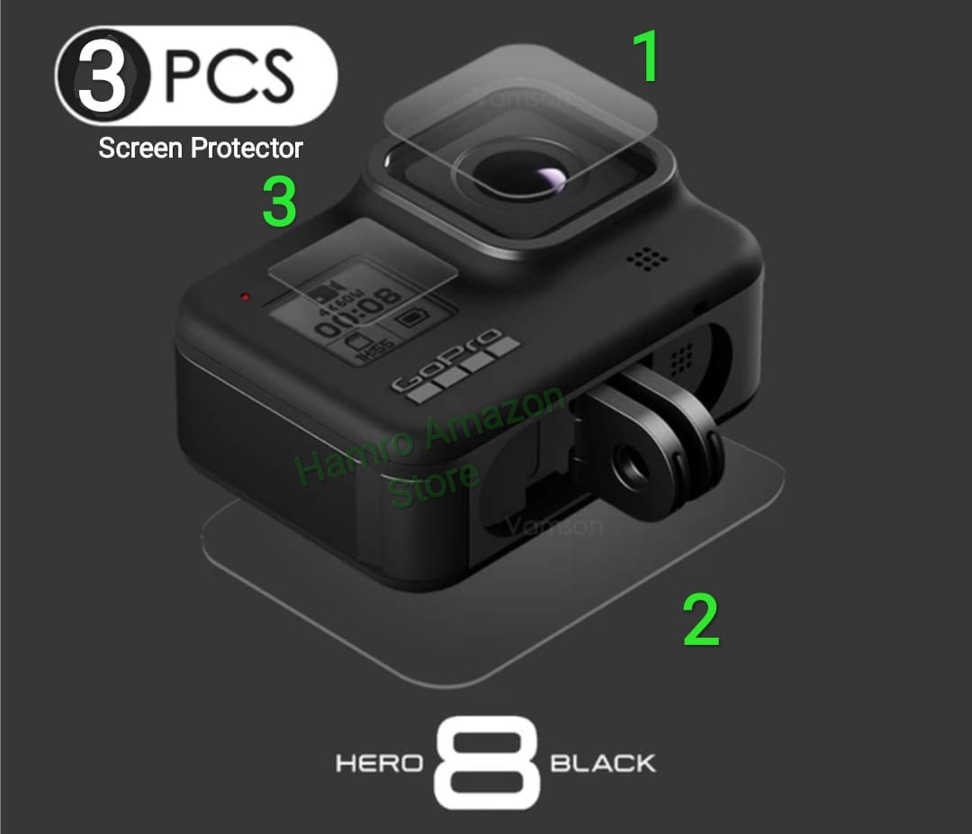 Tempered Glass Screen Protector for GoPro Hero 8 Black - image 1