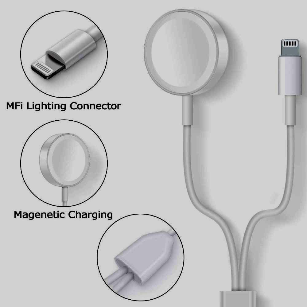 2 in 1 Wireless Charger Watch Magnetic Charging Cable and 1M Charging Pad - image 4