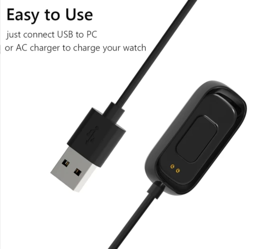 USB Charging Cable Adapter for OnePlus Smart Band-Black - image 2