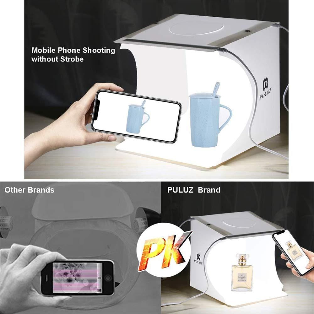 Portable 20x20cm Lighting Box Kit with 6 Colors Backdrops Photo Background - image 2