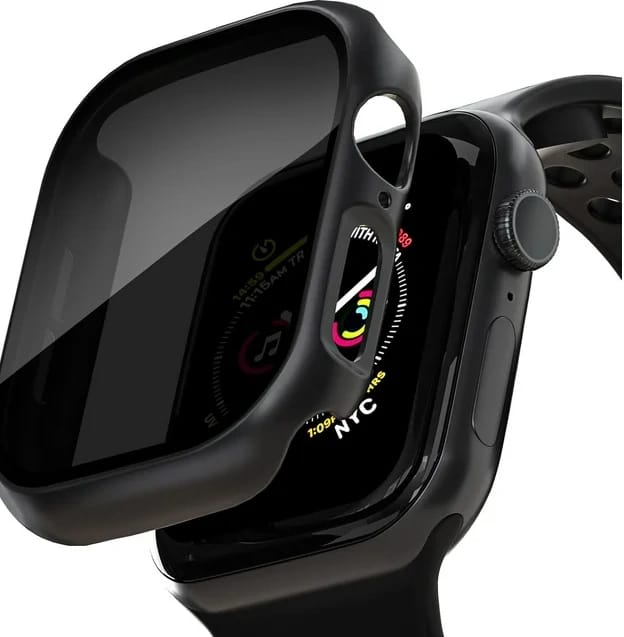 Apple Watch Series 10 46mm Flexible TPU Shockproof Scratch Proof Cover Case (Black) - image 1