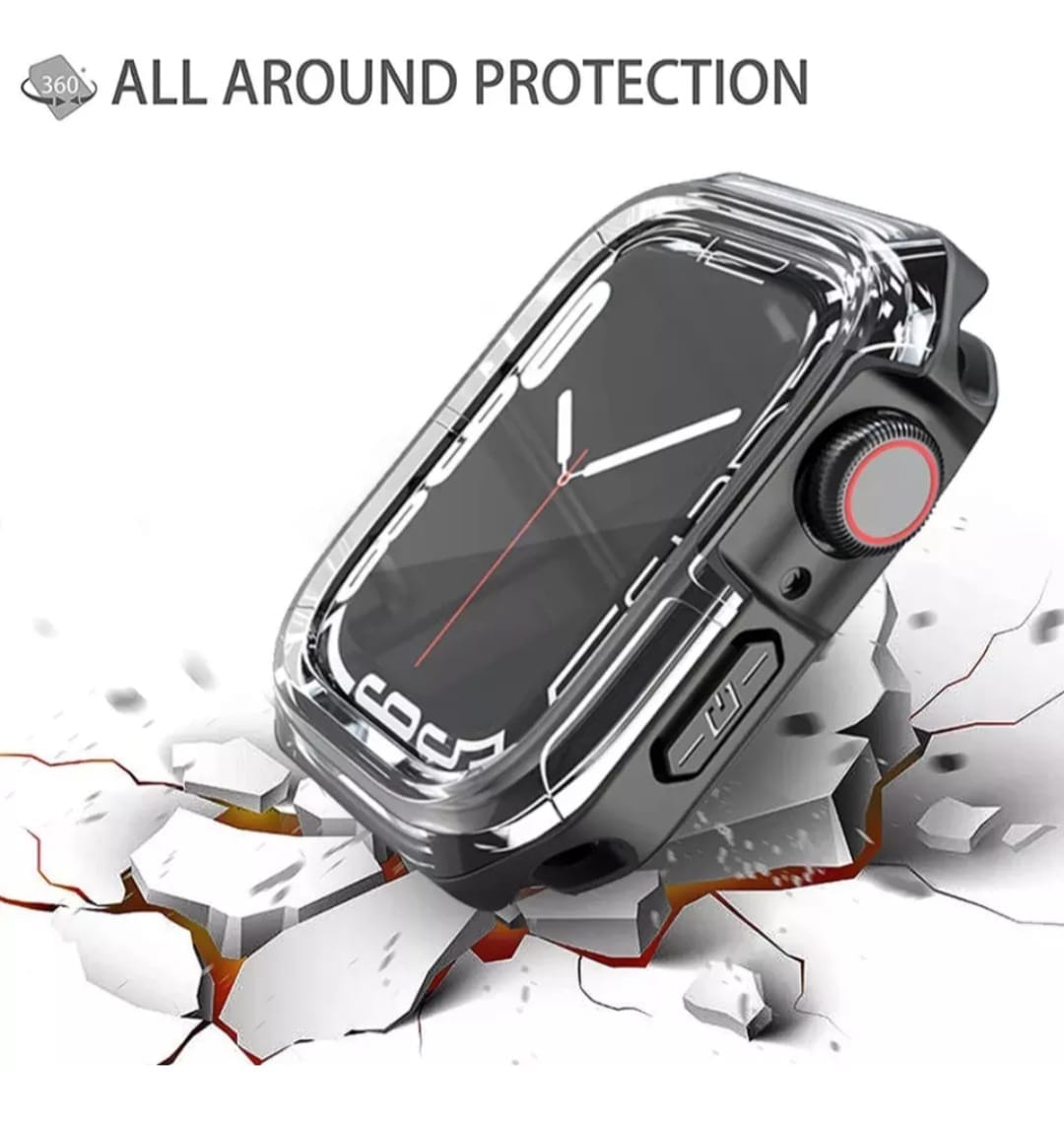 Two Color Hard Rugged Armor Case for Apple Watch 44mm - image 3