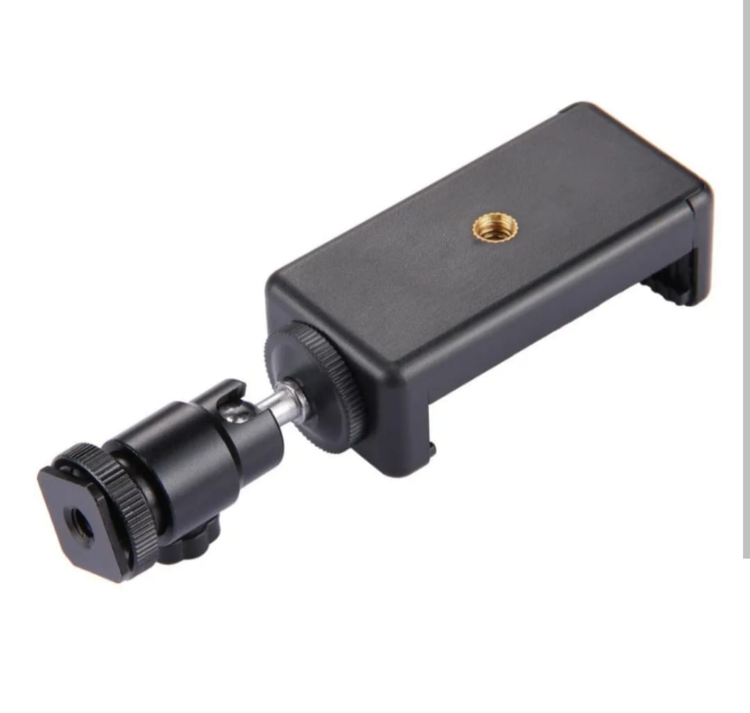1/4" Camera Hot Shoe Mount, Ballhead with Mobile Clip - image 3